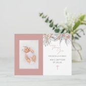 フローラエレガントアーチ写真バプテスマ サンキューカード (スタンド正面)