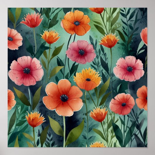 フローラエレガントアートポスター ポスター (正面)