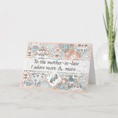 フローラエレガントアート姑ハッピーバースデー カード (正面)