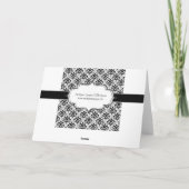 フローラエレガントアールデコダマスク1930sパターン サンキューカード (裏面)