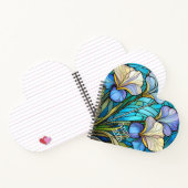 フローラエレガントアールヌーボーステンドグラスハート ノートブック (内部)