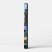 フローラエレガントアールヌーボーブルーステンドグラス虹彩 Case-Mate iPhoneケース (裏面 / 左)