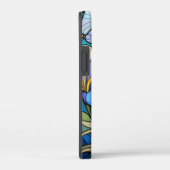 フローラエレガントアールヌーボーブルーステンドグラス虹彩 Case-Mate iPhoneケース (裏面 / 右)