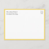 フローラエレガントイエローサンフラワーリハーサルディナー インビテーションポストカード (裏面)