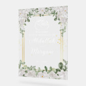 フローラエレガントイスラム結婚教徒の歓迎 アクリルサイン (傾斜)