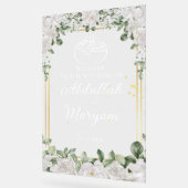 フローラエレガントイスラム結婚教徒の歓迎 アクリルサイン (傾斜)