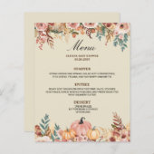 フローラエレガントイベント用メニューカード (正面/裏面)