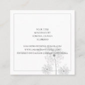 フローラエレガントイラストレーション豆類又は助産師 スクエア名刺 (裏面)