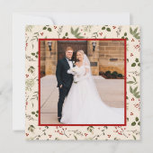 フローラエレガントインスピレーションChristmas Photo card 招待状 (正面)