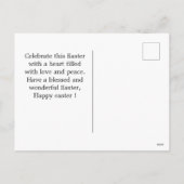 フローラエレガントイースター、家族4枚の写真コラージュ シーズンポストカード (裏面)