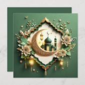 フローラエレガントイードムバラク三日月モスクグリーン シーズンカード (正面/裏面)