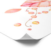 フローラエレガントウェディングレセプションサイン18x24 ポスター (角)