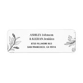 フローラエレガントウェディング差出人住所 ラベル (正面)