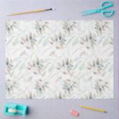 フローラエレガントウォーター色ティール（緑がかった色）タンティッシュペーパー 薄葉紙 (クラフト)