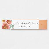 フローラエレガントウォーモダンターカラーパステル赤面ピンク サインプレート (正面)