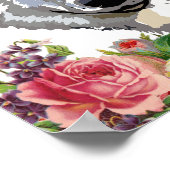 フローラエレガントウルフスモールウォールアートポスター ポスター (角)