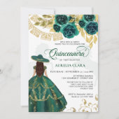 フローラエレガントエメラルドグリーンホースキンセアニェラ 招待状 (正面)