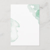 フローラエレガントエメラルドグリーン&ブルゴーニュ結婚ーズ エンクロージャーカード (裏面)