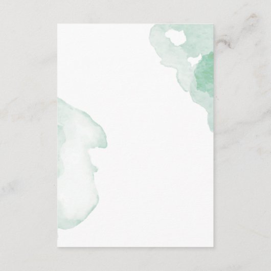 フローラエレガントエメラルドグリーン&ブルゴーニュ結婚ーズ エンクロージャーカード (裏面)