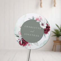 フローラエレガントエメラルドグリーン&ブルゴーニュ結婚ーズ