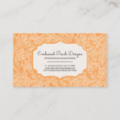 フローラエレガントエンボスピーチカラー名刺 名刺 (裏面)