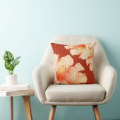 フローラエレガントオレンジ桃 クッション (椅子)