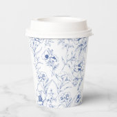 フローラエレガントオーナメントヴィンテージベビーシャワー 紙コップ (裏面)