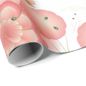 フローラエレガントオーナメント春ピーチガーデン ラッピングペーパー (ロールコーナー)