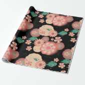 フローラエレガントオーナメント春ピーチガーデン ラッピングペーパー (アンロールド)