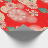 フローラエレガントオーナメント春ピーチガーデン ラッピングペーパー (角)