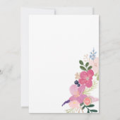 フローラエレガントカクテルハンドドロー夏ソイレ 招待状 (裏面)