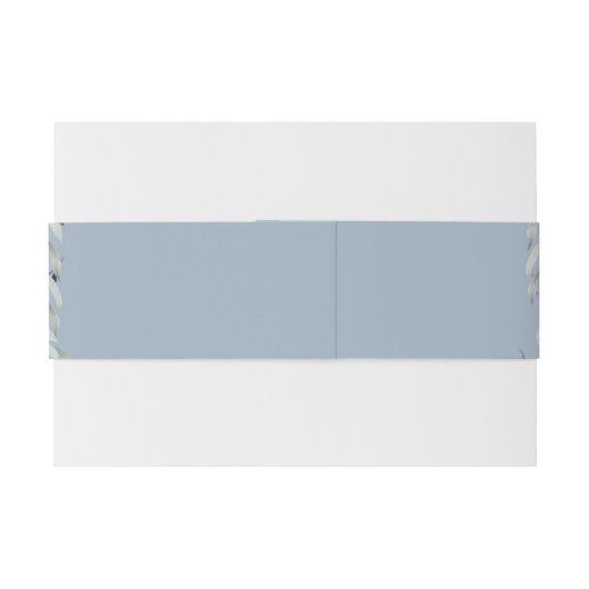 フローラエレガントカスケードダスティブルー結婚ズ 招待状ベリーバンド (裏面例)