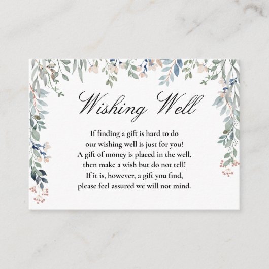 フローラエレガントカスケード願い結婚井戸 エンクロージャーカード (正面)