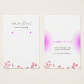 フローラエレガントカスタマイズ可能なイヤリング表示カード (正面&裏面)