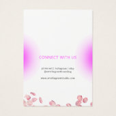 フローラエレガントカスタマイズ可能なイヤリング表示カード (裏面)