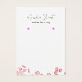 フローラエレガントカスタマイズ可能なイヤリング表示カード (正面)