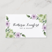 フローラエレガントカスタマイズ可能なテンプレート名刺 名刺 (正面)