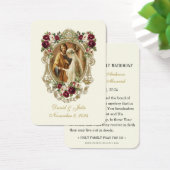 フローラエレガントカソリッ結婚クの祈りの言葉カード (デスク)