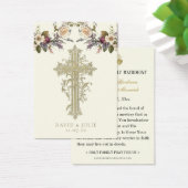 フローラエレガントカソリッ結婚クの祈りの言葉カード (デスク)