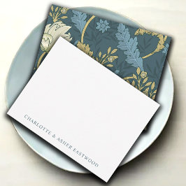 フローラエレガントカップルフラットノートカード ノートカード