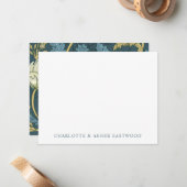 フローラエレガントカップルフラットノートカード ノートカード (正面/裏面インサイチュ)