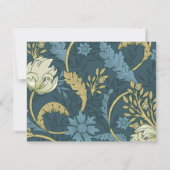 フローラエレガントカップルフラットノートカード ノートカード (裏面)