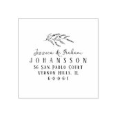 フローラエレガントカップル名差出人住所 ラバースタンプ (インプリント)