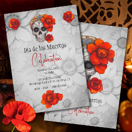 フローラエレガントカトリナスカルの死の日 招待状