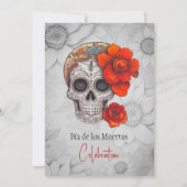 フローラエレガントカトリナスカルの死の日 招待状 (裏面)