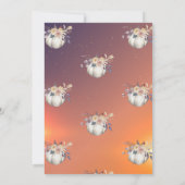 フローラエレガントカボチャ、ライト、ベビーシャワー 招待状 (裏面)