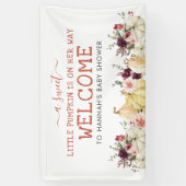 フローラエレガントカボチャ |秋の赤ちゃんシャワー 横断幕 (縦)