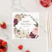 フローラエレガントカボチャ |赤ちゃんシャワー スタンダードカクテルナプキン (インサイチュ)