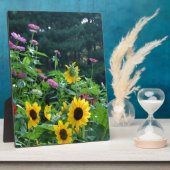 フローラエレガントガーデンひまわりzinniasデイジー フォトプラーク (側面)