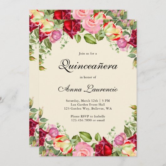 フローラエレガントガーデンキンセアニェラ 招待状 (正面/裏面)